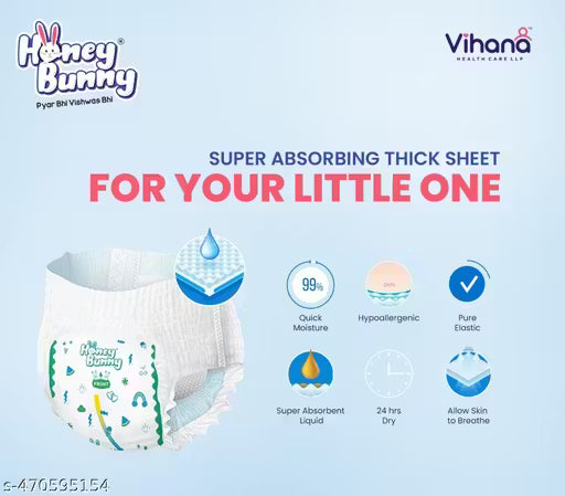 Baby Diaper Pants with bubble top sheet| Extra Soft | 12 Hour protection