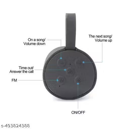 DJ-113 Bluetooth Portable Stereo Speaker with Rich Bass | Loud Sound | Built-in Mic for All Smartphone Device (Assorted Colour) Any one available colour will be dispatched