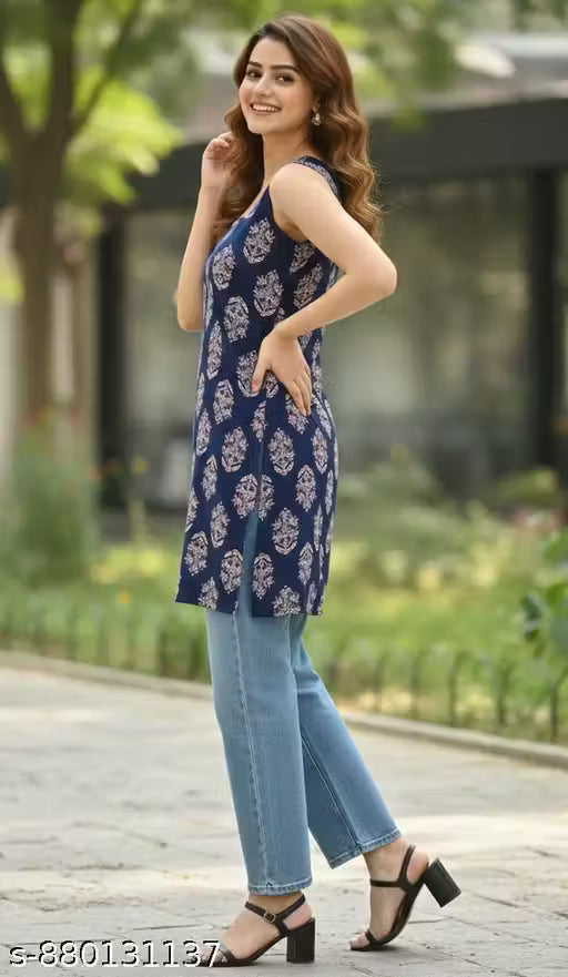 Daily wear kurti/casual top /kurti/fancy/stylish/collage wear/office wear/ethnic kurti