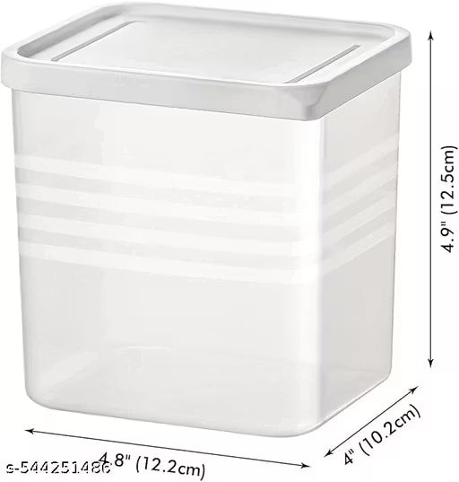 Fridge Storage Boxes (Pack of 6) Freezer & Refrigerator Organizer Containers Kitchen Storage Container Set Kitchen Accessories Items for Home 800 ml Food Storage Box, Plastic, White