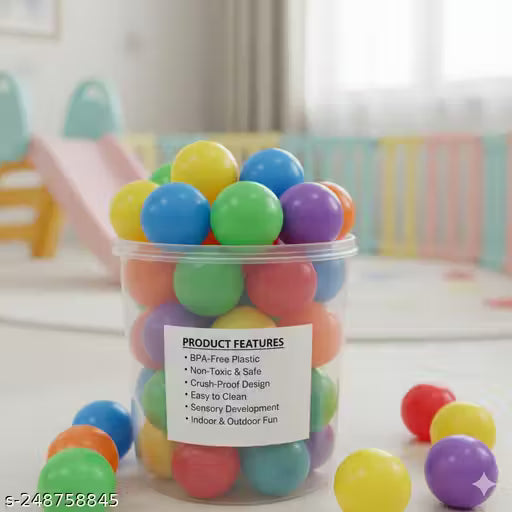 MINITOES Baby 24Pcs 4CM Premium Multicolour Balls for Kids