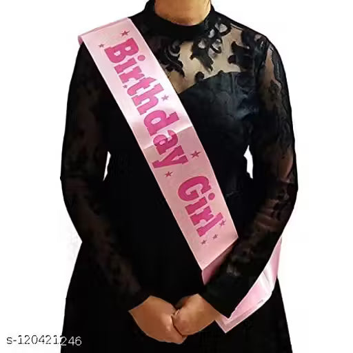 Birthday Sash & Crown Tiara Set - Birthday Girl Pink Satin Sash Ribbon and Diamond Studded Crown/Tiara Sash Birthday Gift for Girls Women