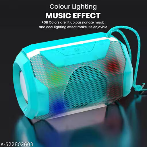 AuraEdge A005 RGB Bluetooth Speaker 5W with Bass Boost | Wireless Portable Speaker with Mic, USB, Aux, SD Card | Outdoor & Indoor Use | Waterproof, LED Light Show