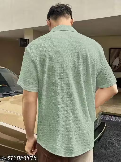 Shopia  imported popcorn febric shirt, Printed shirt