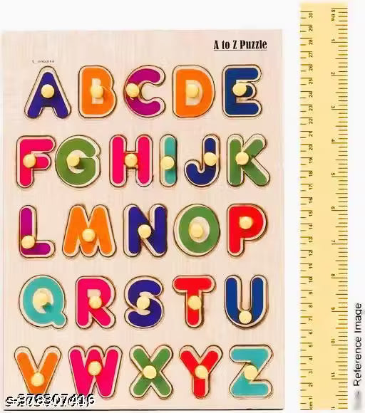 Woodzle Tray Game Magazine book Eduen Educational Creative learning A To Z English Alphabets Board Puzzle
