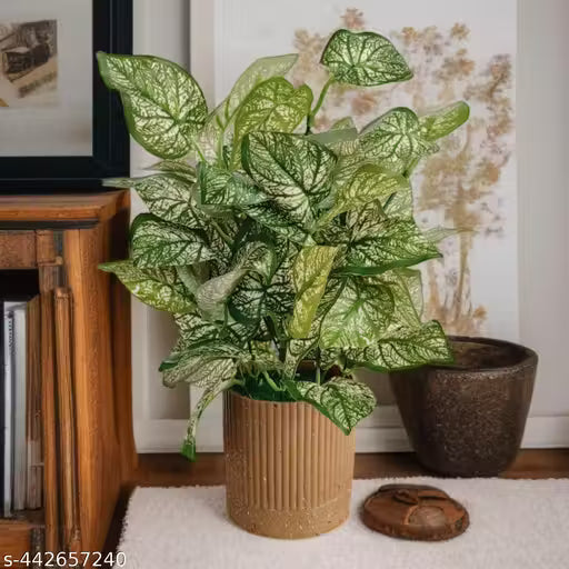 Artificial plant with Brown pot, realistic looking leaves 4