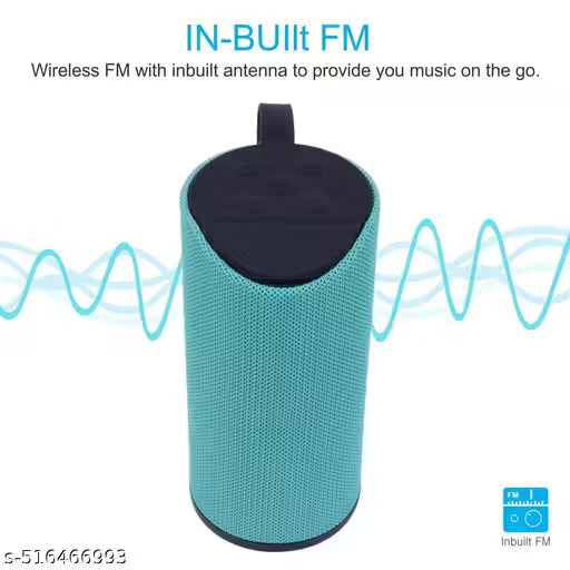 TG-113 High Bass 10W Bluetooth Speaker Thunder Sound Portable AUX , USB , SD Card,3hour battery backup, (Random Assorted), pack of 1