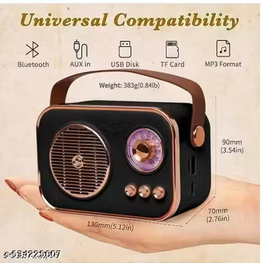 Portable Bluetooth Speaker – Deep Bass, Crystal Clear Stereo, Type-C Charging, TF Card & RGB Lights