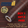 Nirvana Wall Decor Wallpaper - Self Adhesive - Like Sticker, Peel & Stick - Buy 1 Get 2 Free Wallpaper Pack Of 3 (BUY 1 GET 2 = Total 3 Rolls Of 45cm*200cm)