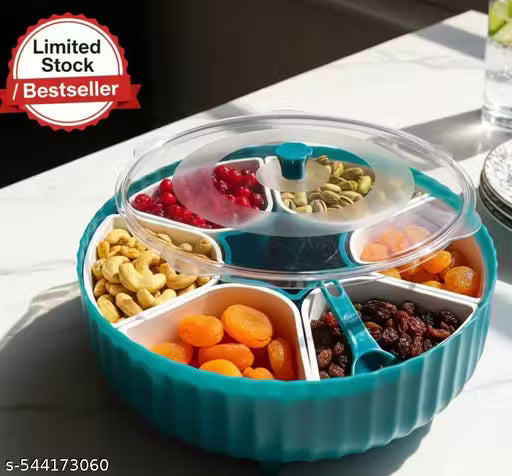 360° Rotating Masala Box for Kitchen | 7 Compartment Airtight Spice Organizer with Spoon | Plastic Masala Dabba for Indian Kitchen