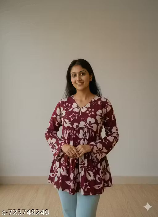 Bestsellers Trendy and Stylish Short Top and Kurtis Combo for Girls
