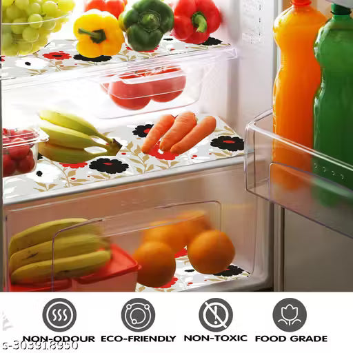 Dakshya Industries (Set of 4) PVC Rectangular Fridge Mats