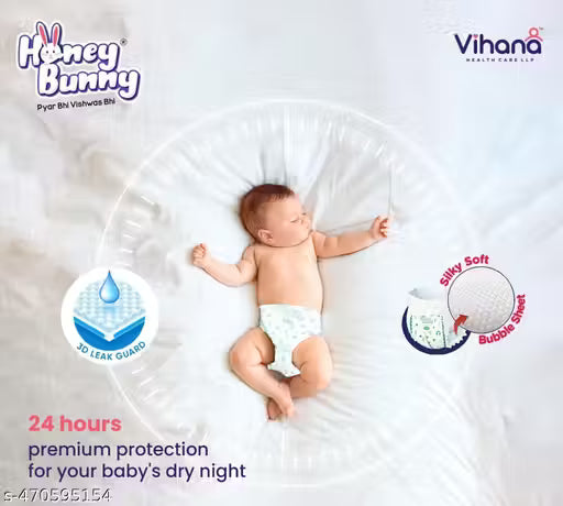 Baby Diaper Pants with bubble top sheet| Extra Soft | 12 Hour protection