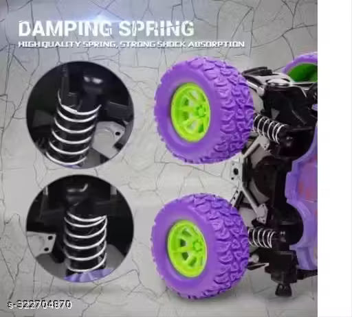 PACK OF 2 PCS Monster Truck Friction Powered Cars Toys, 360 Degree Stunt 4wd Cars Push go Truck for Toddlers Kids Gift