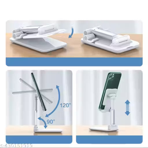 Mobile stand holder phone stand perfect for online study class bed Home Desktop Heavy duty Foldable All smartphone mobile holder multifunction working stand
