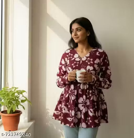 Bestsellers Trendy and Stylish Short Top and Kurtis Combo for Girls