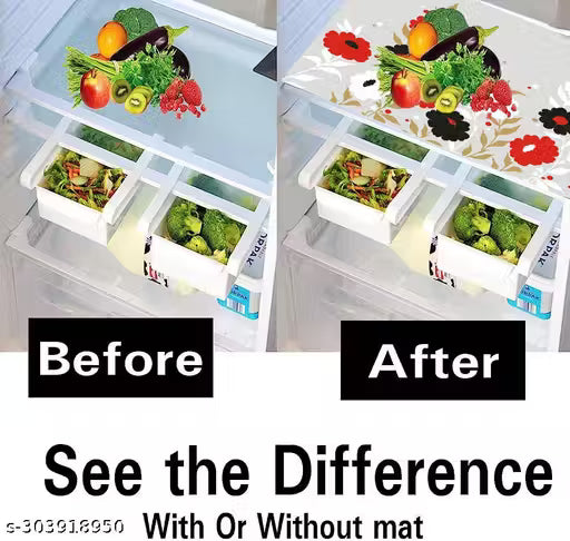 Dakshya Industries (Set of 4) PVC Rectangular Fridge Mats