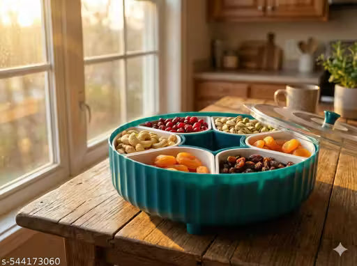 360° Rotating Masala Box for Kitchen | 7 Compartment Airtight Spice Organizer with Spoon | Plastic Masala Dabba for Indian Kitchen