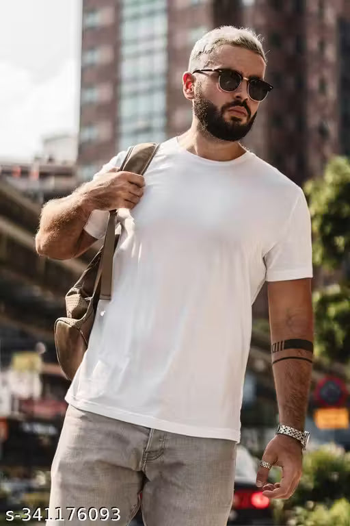 BASIC SOLID MANS TSHIRT WHITE