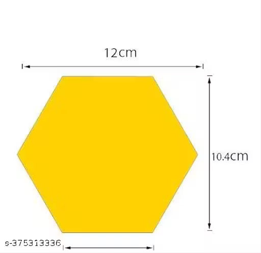 Plouf 7 PCS Silver Hexagon for Decoration Purpose Self Adhesive Wall Mirror Stickers Mirror for Wall Stickers