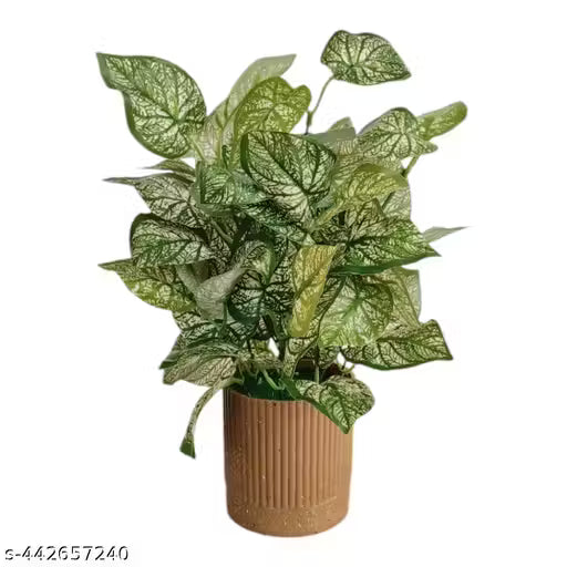 Artificial plant with Brown pot, realistic looking leaves 4