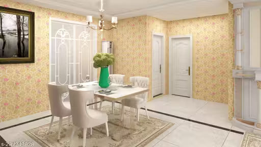 SASTHRA DECORS MAJESTIC GOLDEN DAMASK WALLPAPER