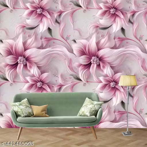 KWES Pack of 4pcs (Size 40 X 100Cm) Self Adhesive Wallpaper for Living Room Bed Room Kitchen Hall Peel and Stick Vinyl Wallpaper