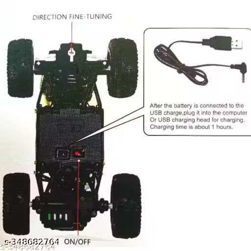 Maharani Remote control car/Remote control monster truck with smoke (Random colour)