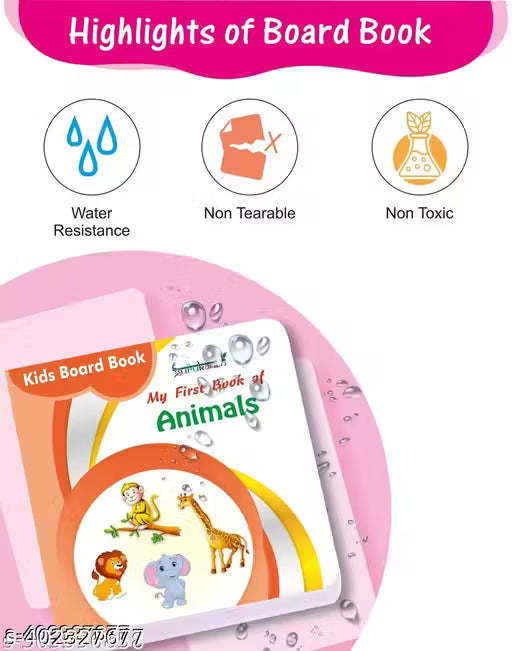 Board Book For Kids Early Learning Toys Children Baby board Books Set For 1 Year Old to 6 Year Old , Set of 6 Books - Alphabets, Numbers,Fruits,vegetables. Best Board Books For Toddlers.