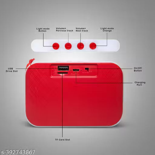 Mega Bass MINI Portable Wireless Bluetooth Premium Speaker 5 W Portable Bluetooth Party Speaker
