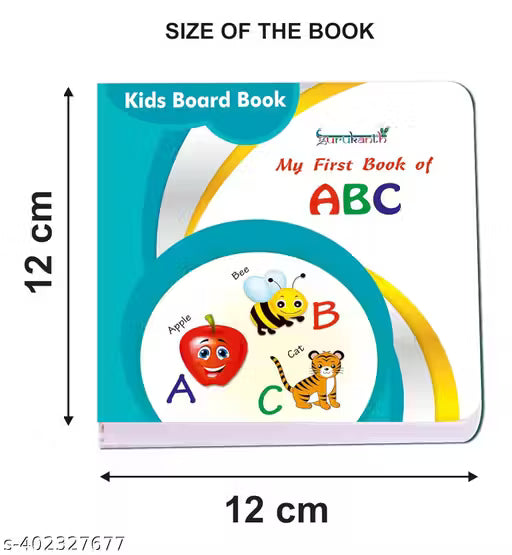 Board Book For Kids Early Learning Toys Children Baby board Books Set For 1 Year Old to 6 Year Old , Set of 6 Books - Alphabets, Numbers,Fruits,vegetables. Best Board Books For Toddlers.