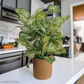 Artificial plant with Brown pot, realistic looking leaves 4