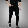 Black Plain Jeans for Men