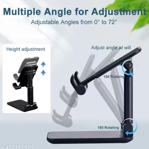 Mobile stand holder phone stand perfect for online study class bed Home Desktop Heavy duty Foldable All smartphone mobile holder multifunction working stand