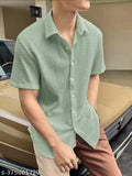 Shopia  imported popcorn febric shirt, Printed shirt