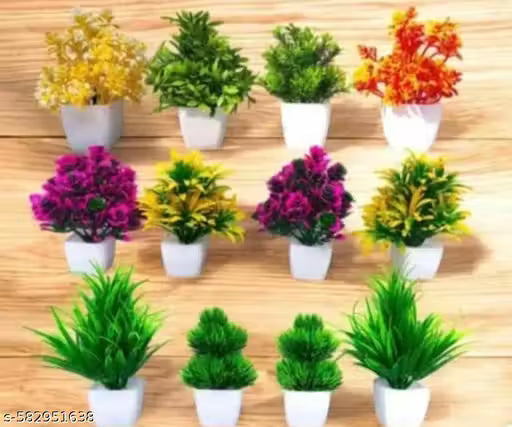 12 pcs artificial plants